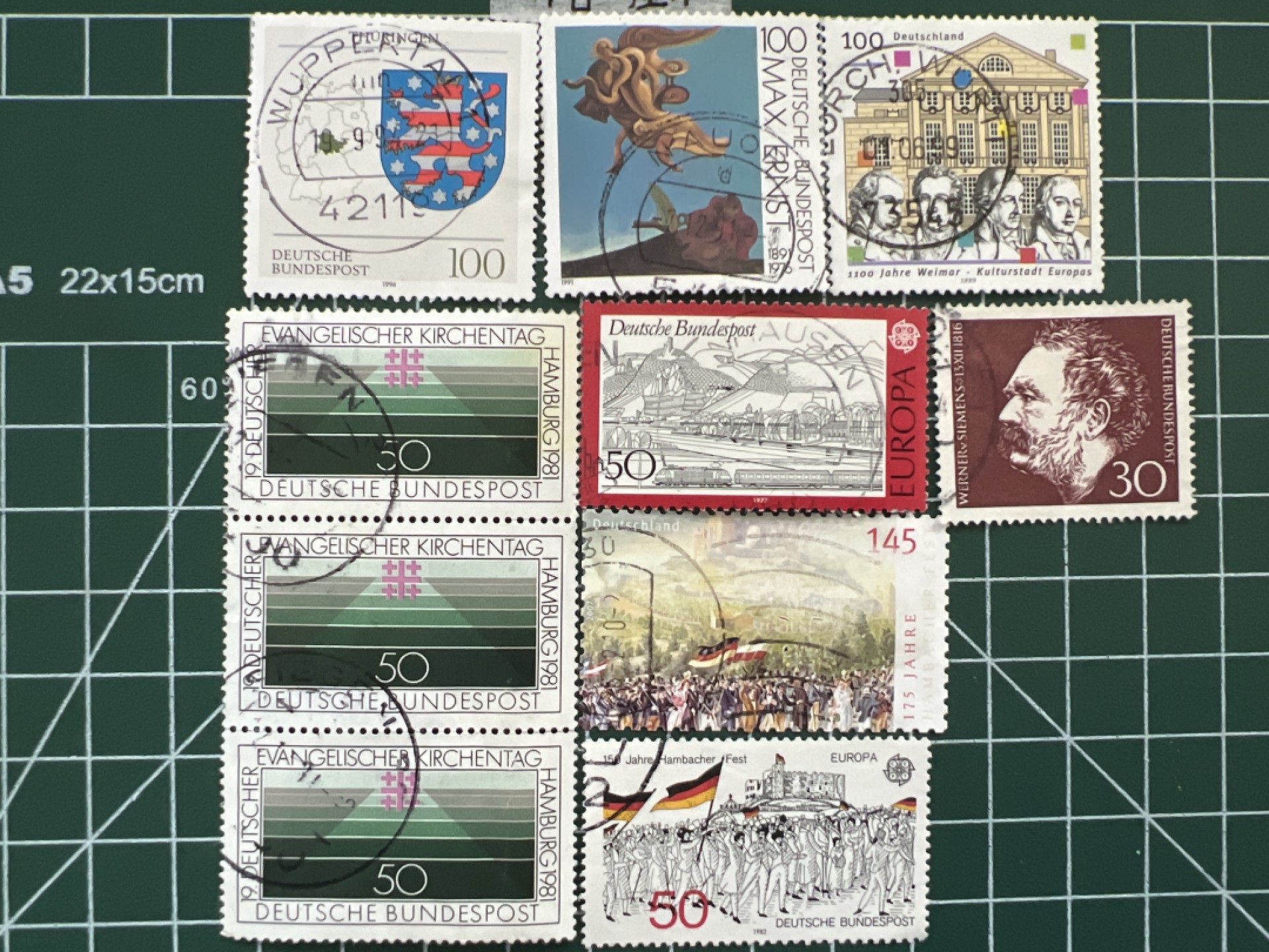 泡泡堂第四十七期  世界硬币纸币邮票专场（无押金，无佣金，捡漏，全场20包邮，偏远地区除外） 德国邮票十张十七