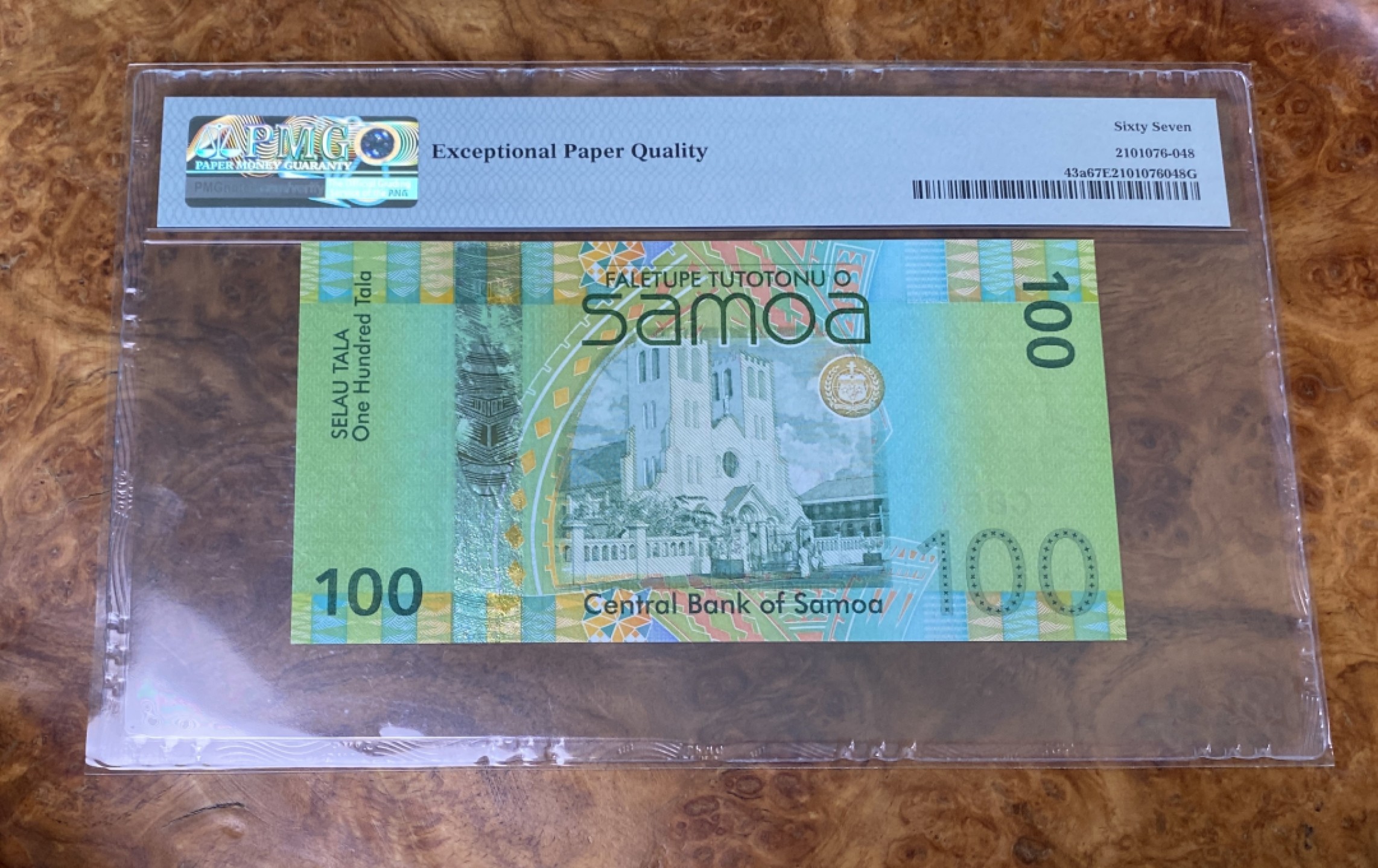 Chase Auction 第15期 - - 民国钞，外钞高分场（2022最后一期） 2008年萨摩亚100塔拉，PMG67分，最佳纸币同版！