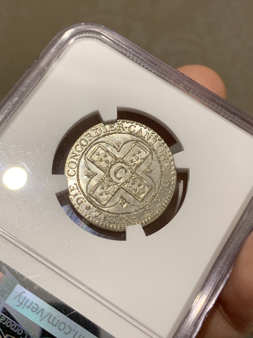 《竞宝斋》第69场-本周日，周一，周四.3场连拍（全场不限金额包邮） NGC MS67 1826年瑞士阿尔高1巴增银币 顶级高分，冠军分，亮晶晶的原银色，保存的很好