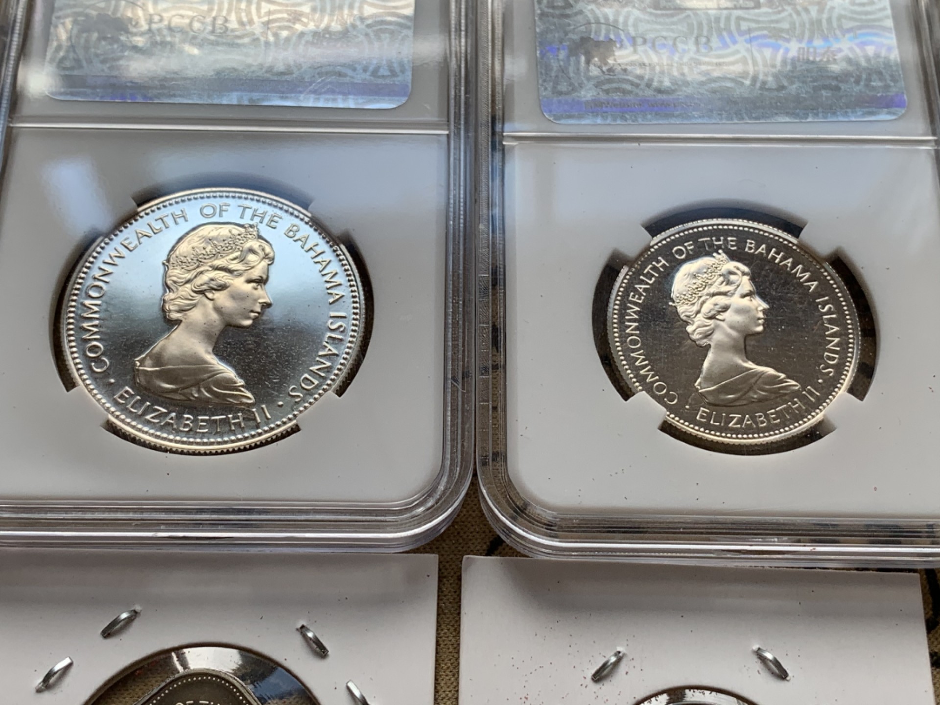 《竞宝斋》第69场-本周日，周一，周四.3场连拍（全场不限金额包邮） 1972年 巴哈马 9枚装 4枚银币 10.37+18.14+29.80 +42.12 盒证全