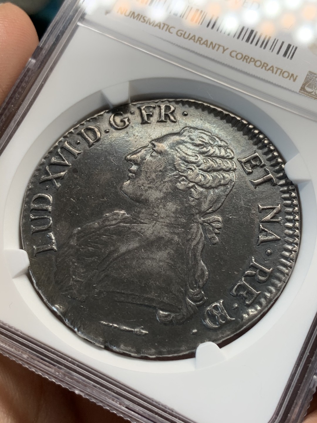 《竞宝斋》第69场-本周日，周一，周四.3场连拍（全场不限金额包邮） NGC XF老包浆 法国 1785年路易十六 埃居 大银币