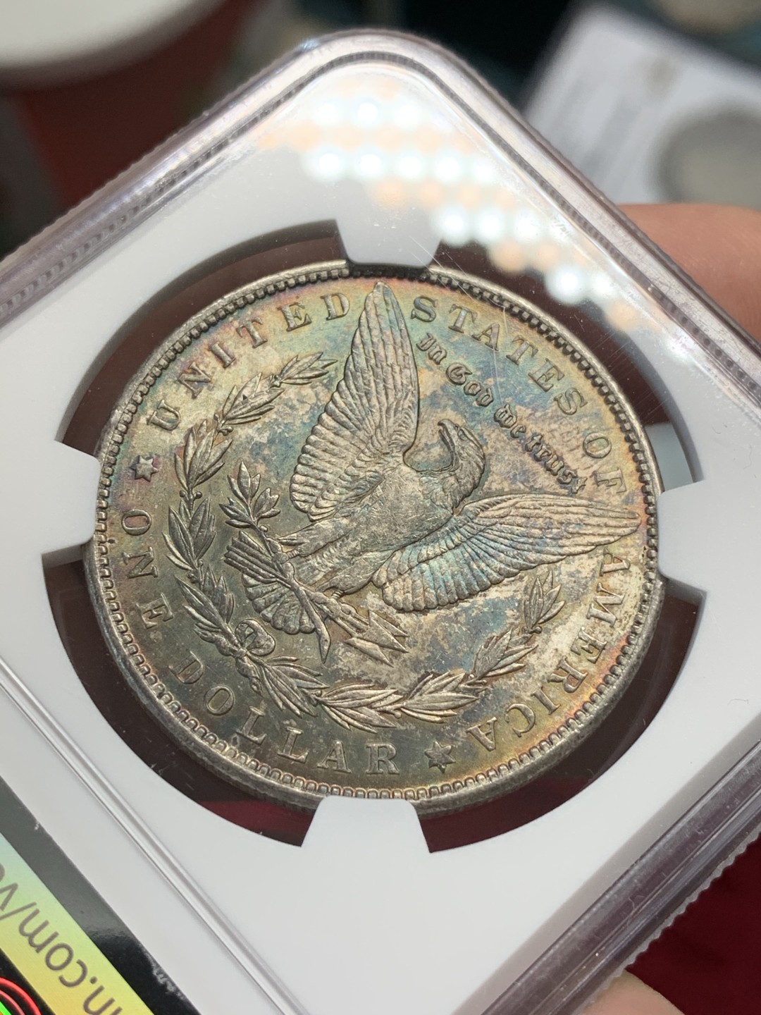 《竞宝斋》第69场-本周日，周一，周四.3场连拍（全场不限金额包邮） NGC UNC 1888年 吉祥好年份 美国摩根一美元银币 费城造币厂 原卷出品 上海NGC错杀 无明显清洗痕迹