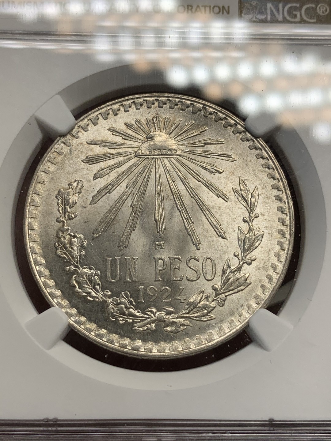 《竞宝斋》第69场-本周日，周一，周四.3场连拍（全场不限金额包邮） NGC-MS65 墨西哥 1924年 鹰洋 大银币 顶级车轮光 非常漂亮