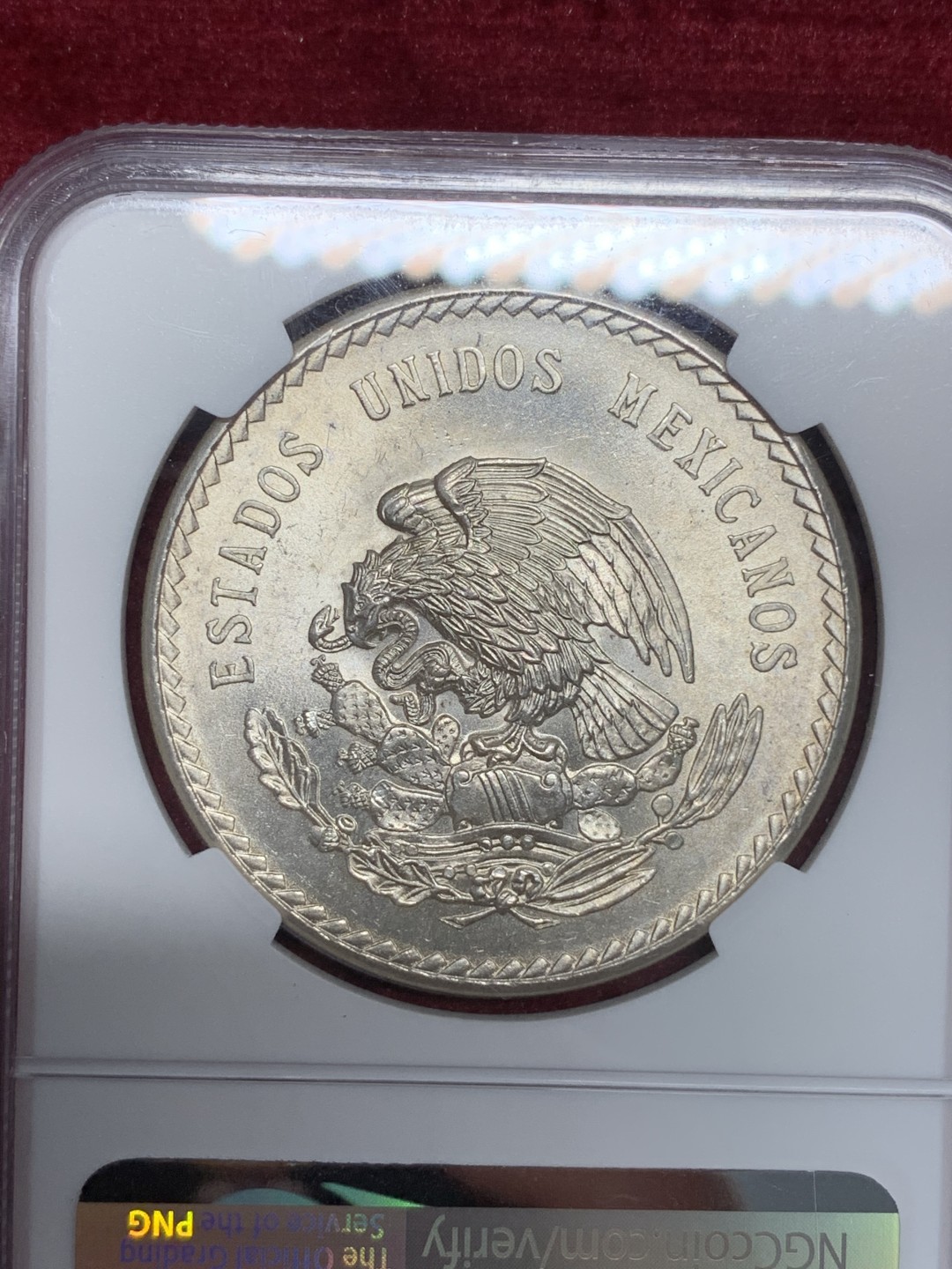 《竞宝斋》第69场-本周日，周一，周四.3场连拍（全场不限金额包邮） NGC-MS64 墨西哥 1947年 印第安人头像5比索 大银币 顶级好品