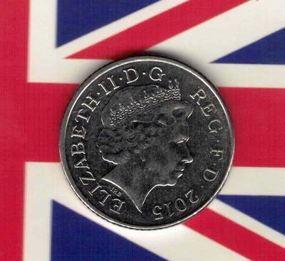 英国2015年10便士 实物如图     - 英国2015年10便士 实物如图    