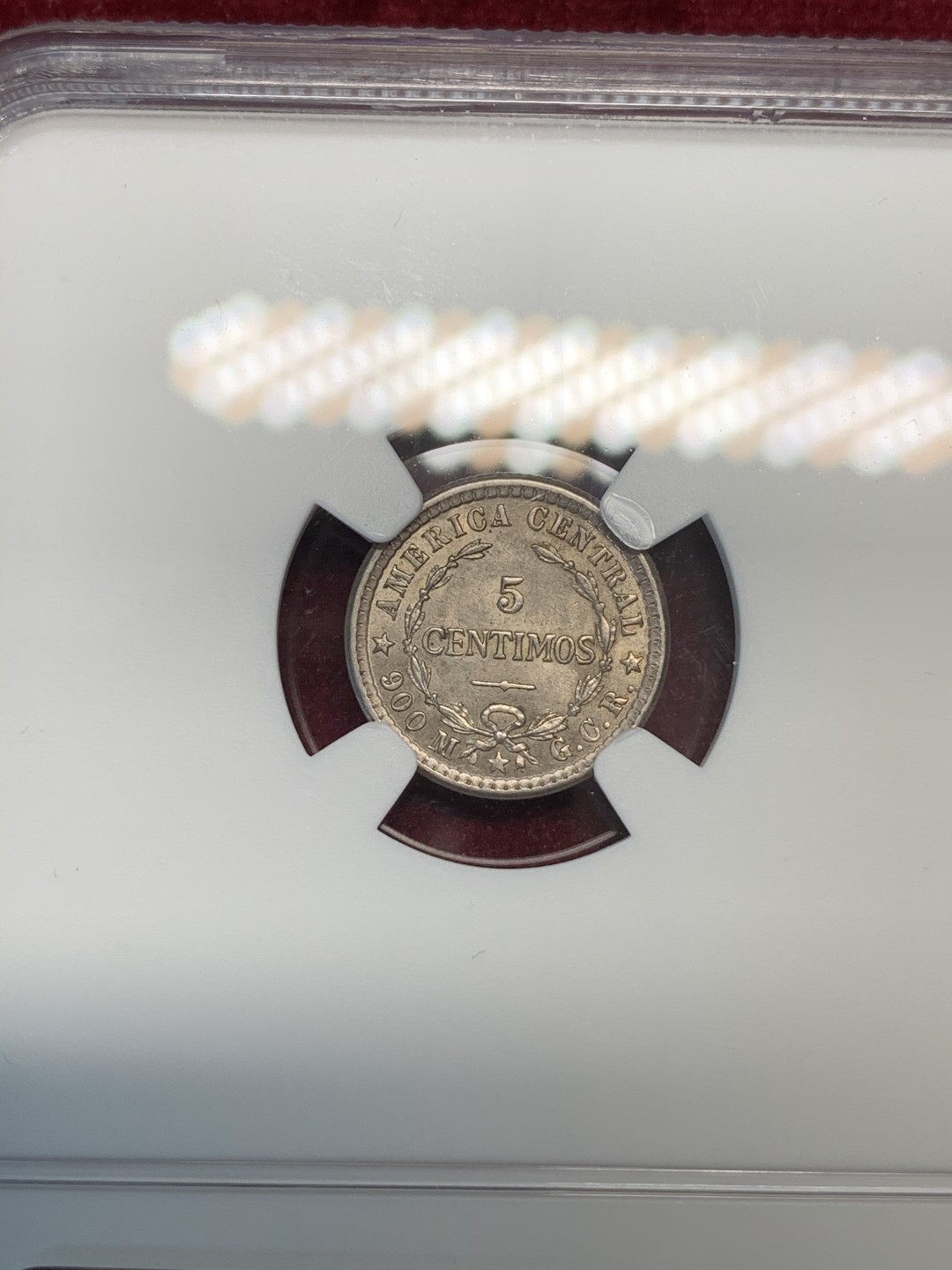 《竞宝斋》第69场-本周日，周一，周四.3场连拍（全场不限金额包邮） NGC-MS63 哥斯达黎加 1914年 5分银币 稀少品种