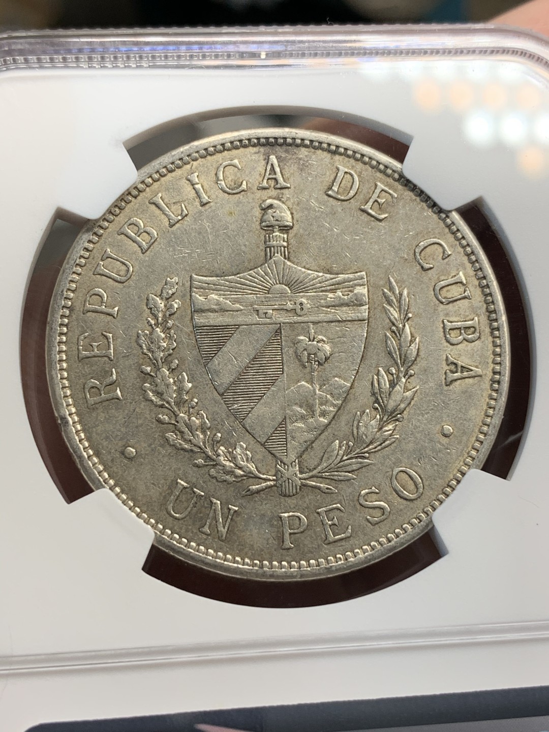 《竞宝斋》第69场-本周日，周一，周四.3场连拍（全场不限金额包邮） NGC-AU58 古巴1932年 大五星1比索 银币 大热品种