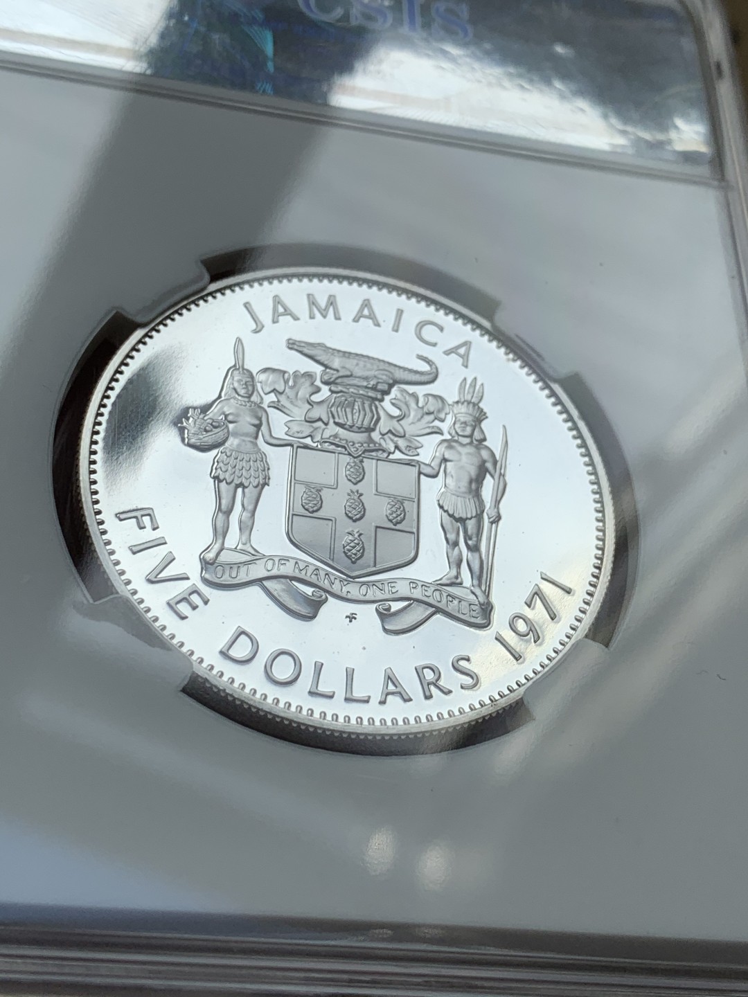 《竞宝斋》第69场-本周日，周一，周四.3场连拍（全场不限金额包邮） 1971年 牙买加 7枚装 1枚银币 42.15 盒证全