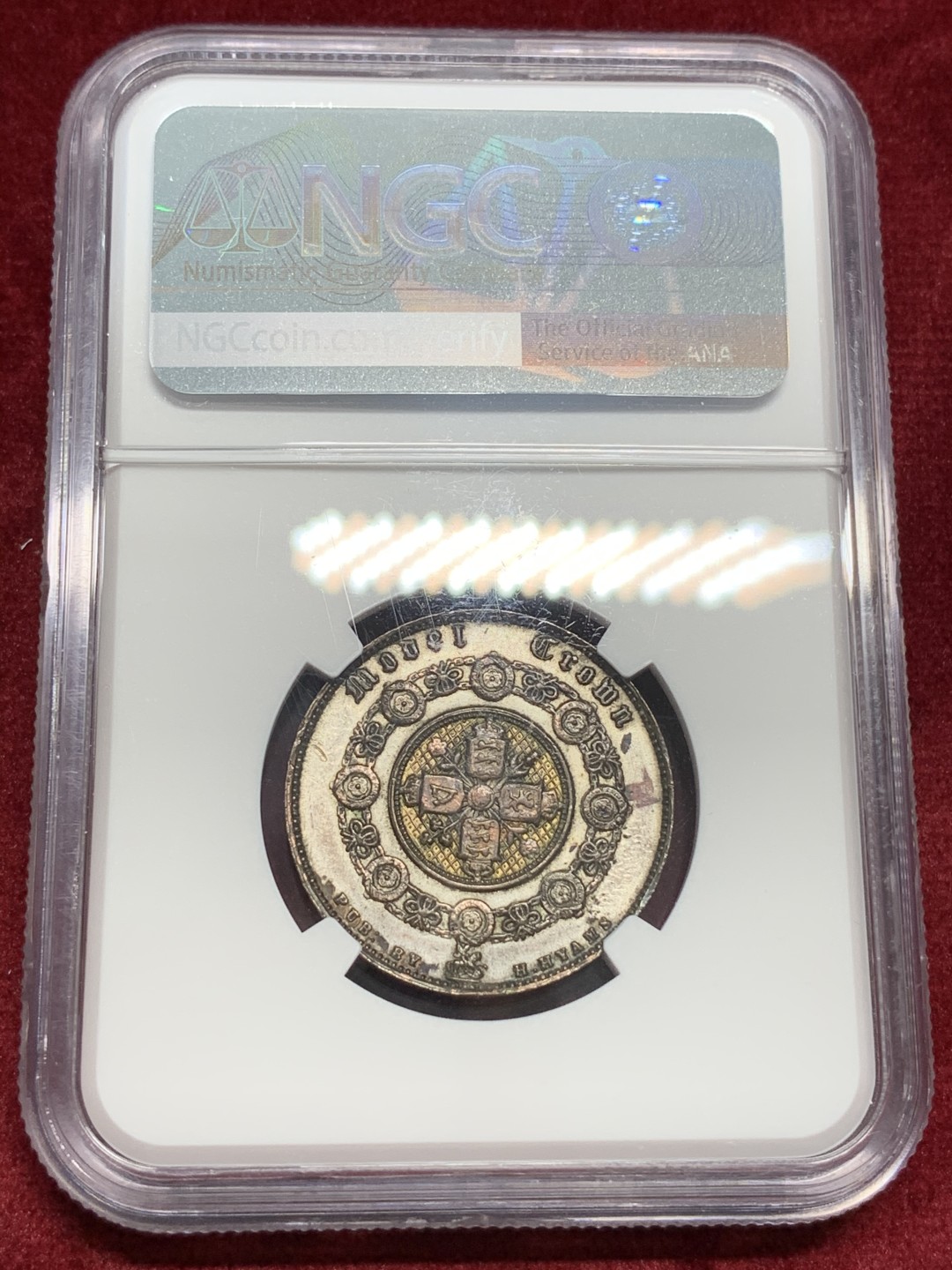 《竞宝斋》第69场-本周日，周一，周四.3场连拍（全场不限金额包邮） NGC-AUD英国1848年镀银镀金双色铜币