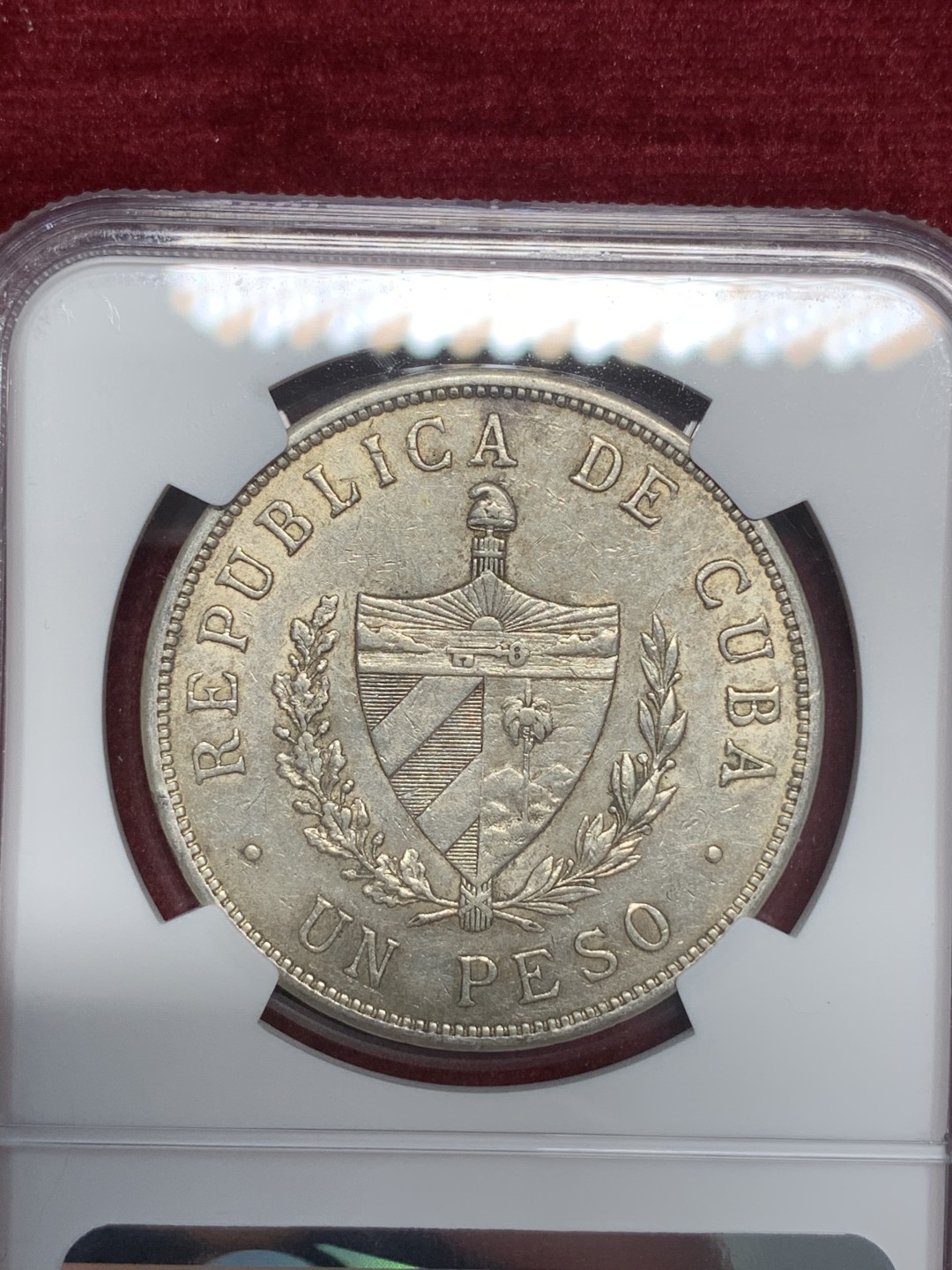 《竞宝斋》第69场-本周日，周一，周四.3场连拍（全场不限金额包邮） NGC-AU58 古巴1932年 大五星1比索 银币 大热品种