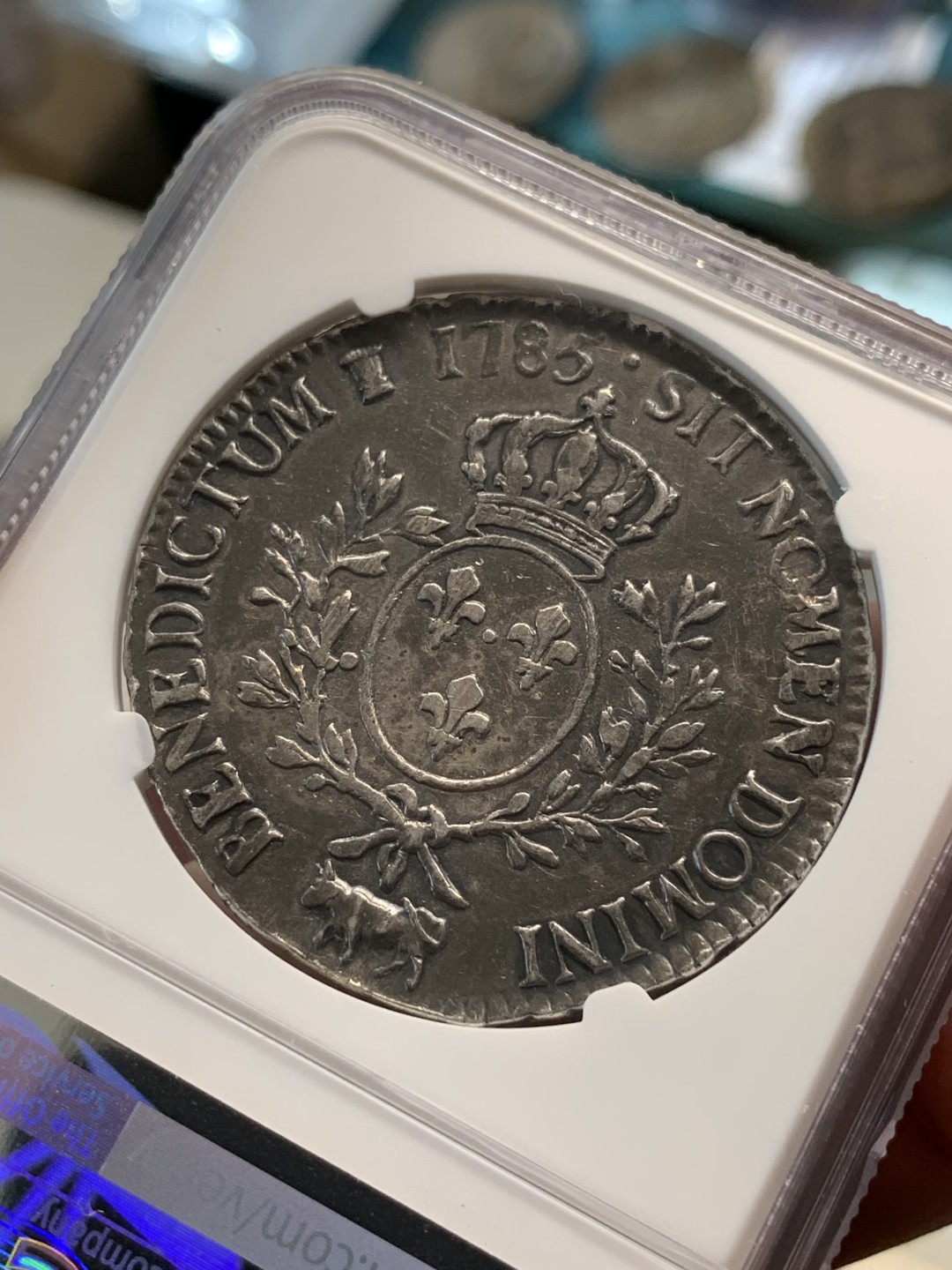 《竞宝斋》第69场-本周日，周一，周四.3场连拍（全场不限金额包邮） NGC XF老包浆 法国 1785年路易十六 埃居 大银币