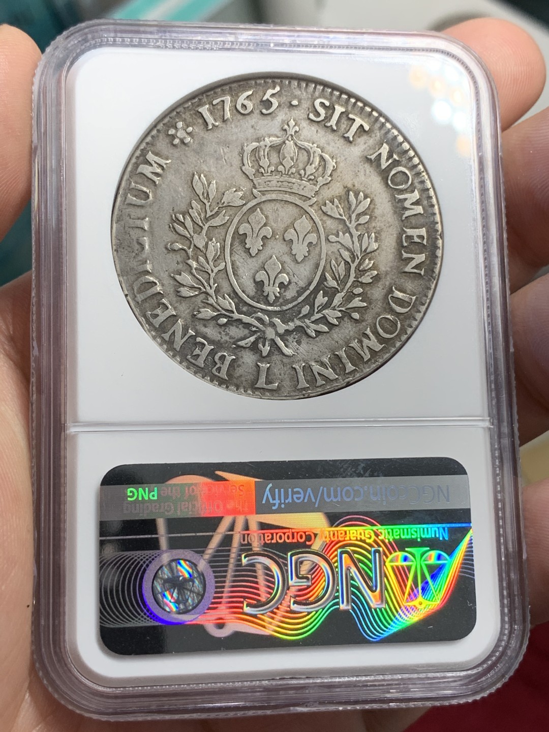 《竞宝斋》第69场-本周日，周一，周四.3场连拍（全场不限金额包邮） NGC-XF 法国 1765-L年 路易十五 ECU大银币 老包浆