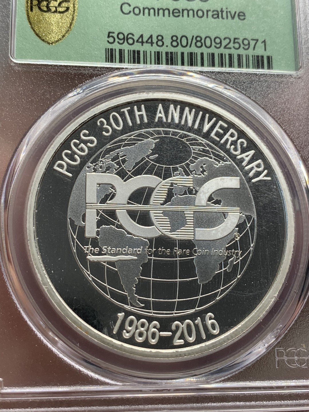 《竞宝斋》第69场-本周日，周一，周四.3场连拍（全场不限金额包邮） 2016年 PCGS公司30周年纪念章