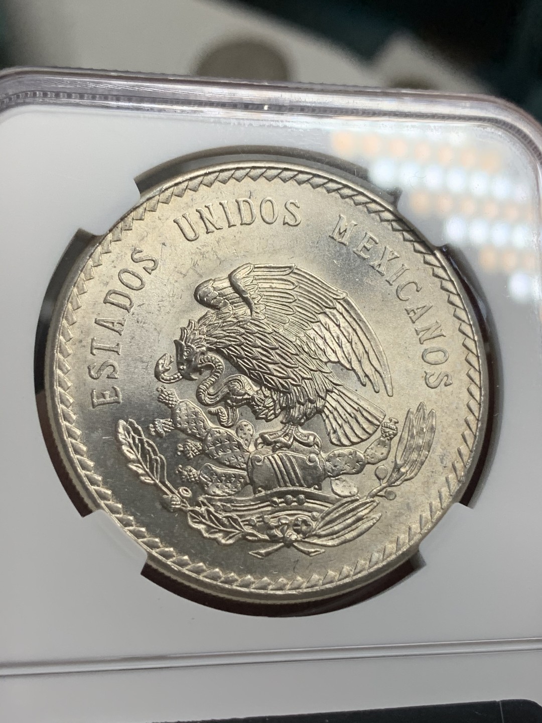 《竞宝斋》第69场-本周日，周一，周四.3场连拍（全场不限金额包邮） NGC-MS64 墨西哥 1947年 印第安人头像5比索 大银币 顶级好品