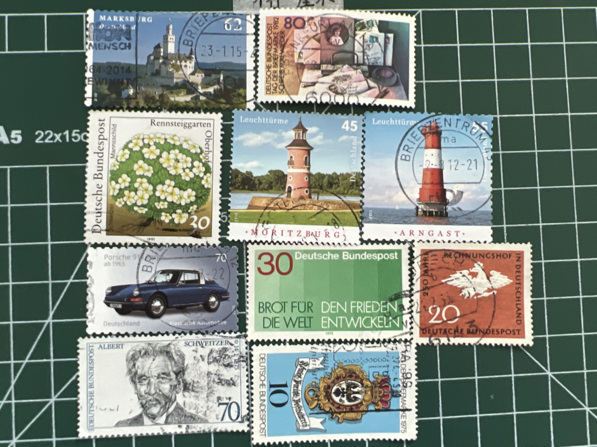 泡泡堂第二十三期  世界硬币邮票纪念章专场（全场20包邮） 德国邮票十张十一