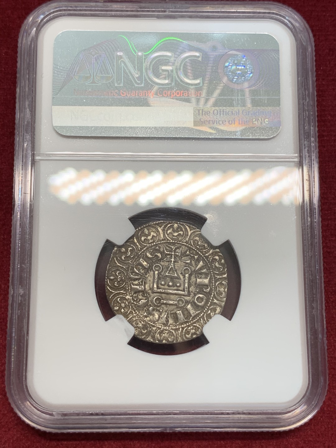 《竞宝斋》第69场-本周日，周一，周四.3场连拍（全场不限金额包邮） NGC XF细节评级 法国 菲利普四世（1270-1314年）打制银币 细节好 包浆也很不错  十分难得