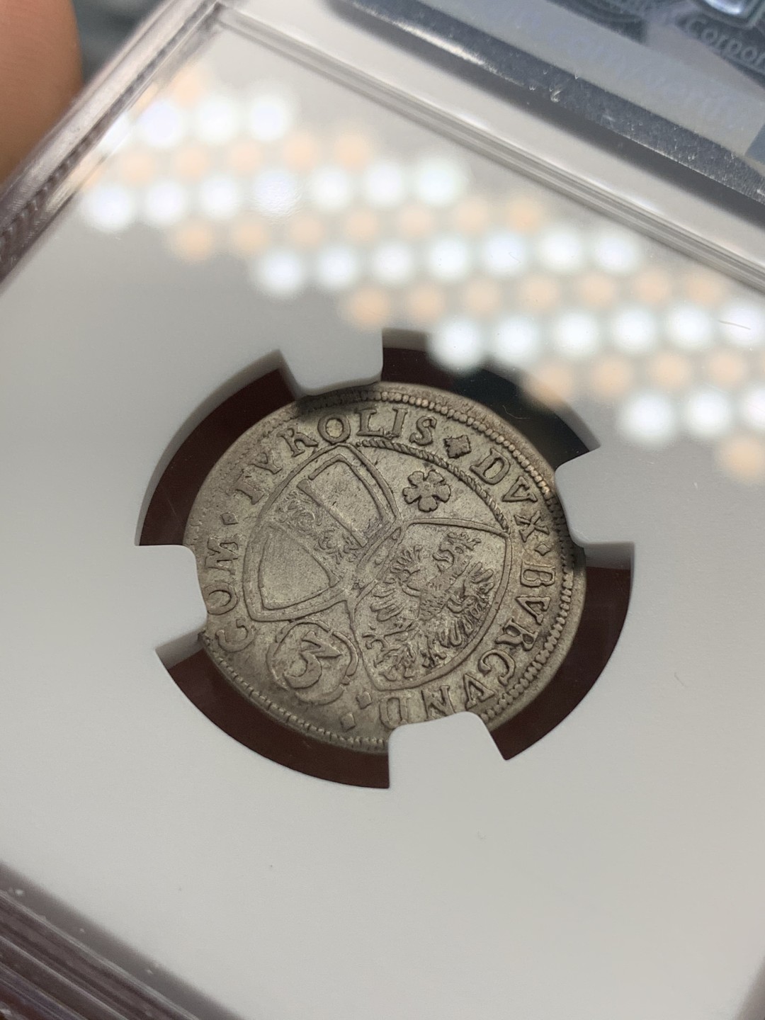 《竞宝斋》第69场-本周日，周一，周四.3场连拍（全场不限金额包邮） NGC-XF 奥地利 1662 HALL厂 斐迪南.卡尔 3K 银币 很不错的状态 稀少品种