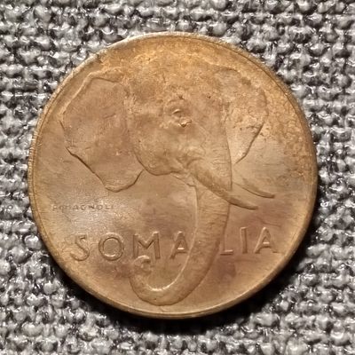 0起1加-纯粹捡漏拍--95场包邮 - 意托索马里1950年1分大象铜币-原光