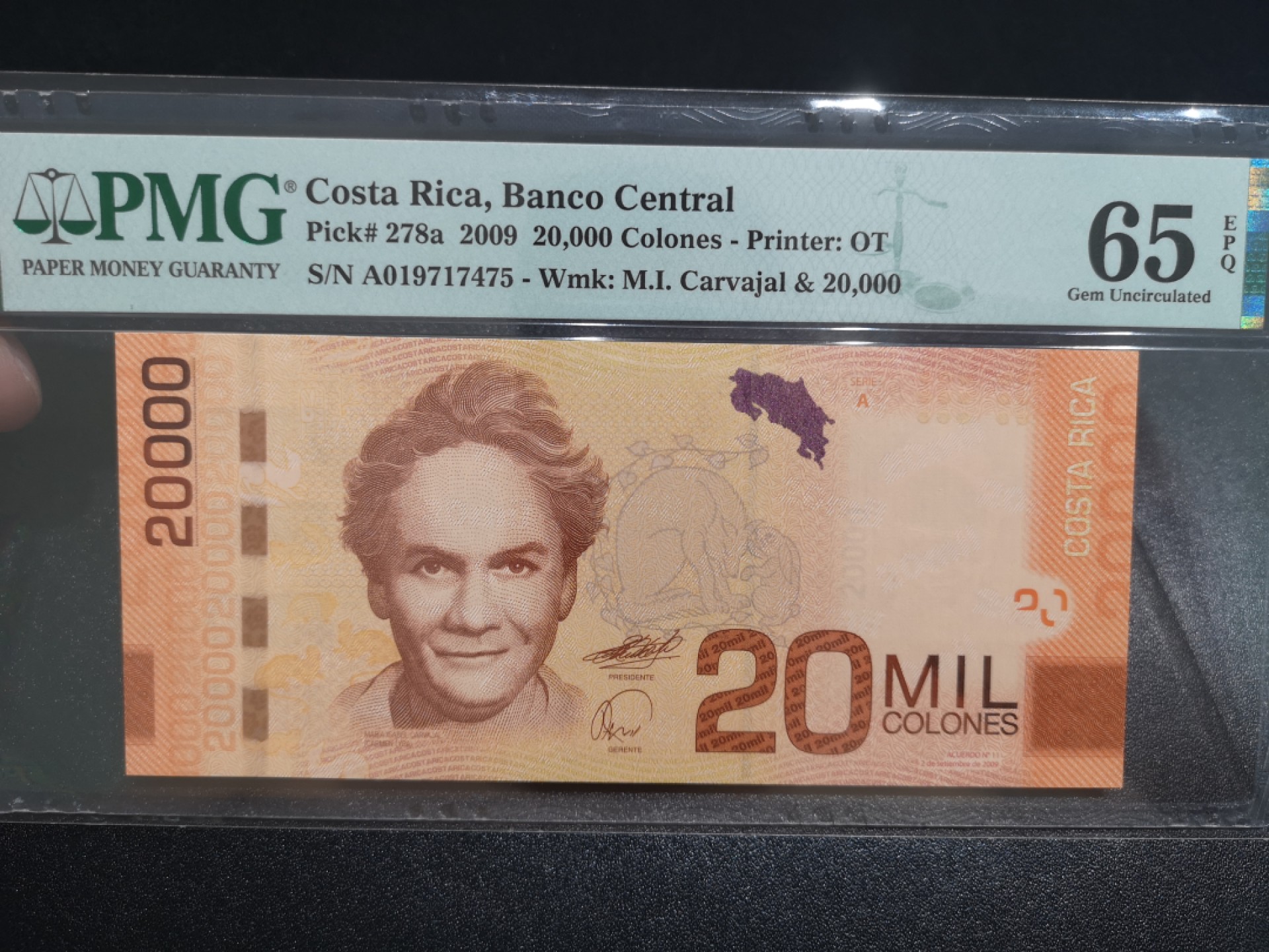 《外钞收藏家》第一百八十六期 2009年哥斯达黎加2万 PMG65