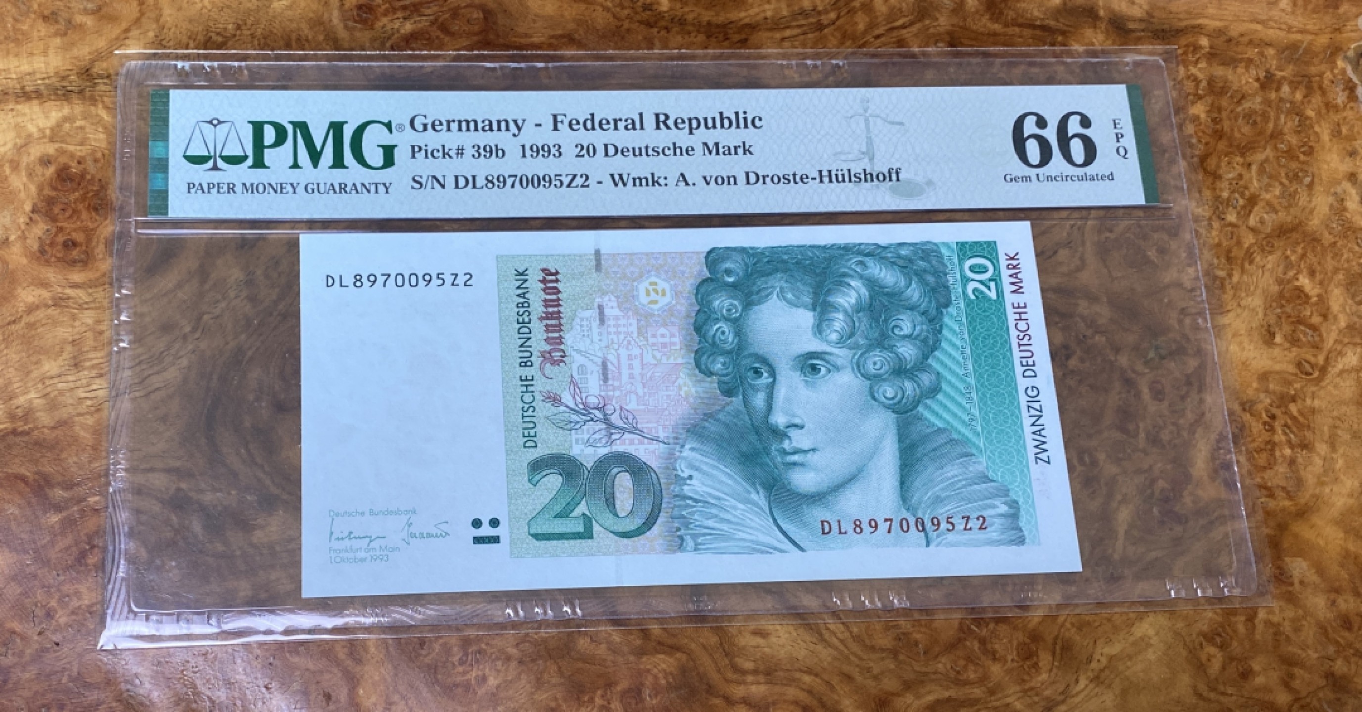 Chase Auction 第15期 - - 民国钞，外钞高分场（2022最后一期） 1993年德国20马克，PMG66分！