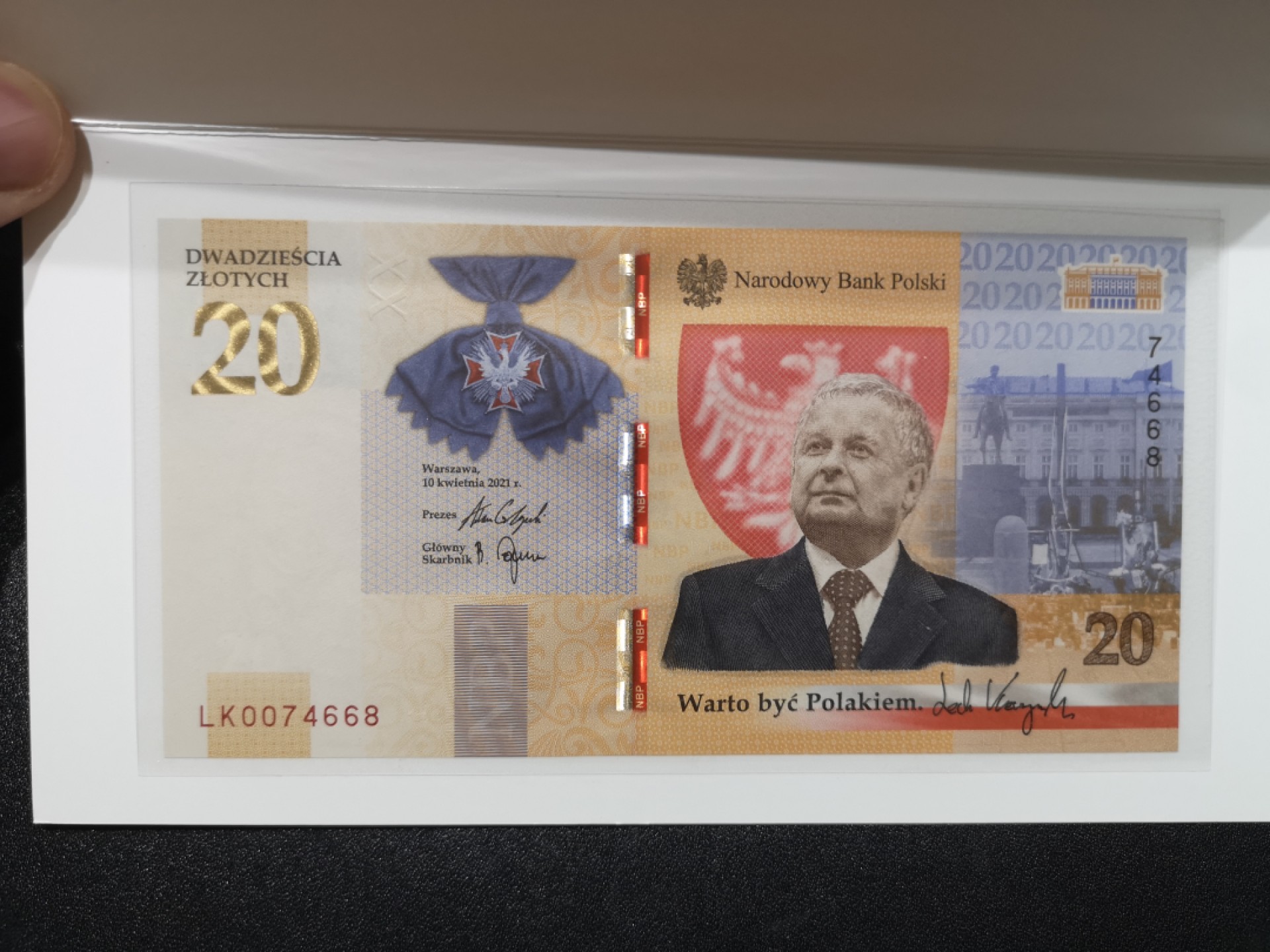 《外钞收藏家》第一百八十六期 2021年波兰20 纪念钞 全新UNC