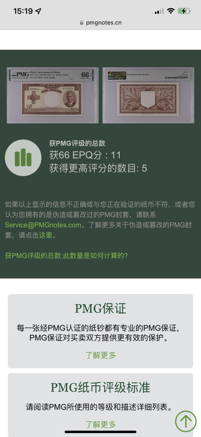 Chase Auction 第15期 - - 民国钞，外钞高分场（2022最后一期） 1949年马耳他1镑，PMG66分！乔治六世头像！只有五枚更高分数！
