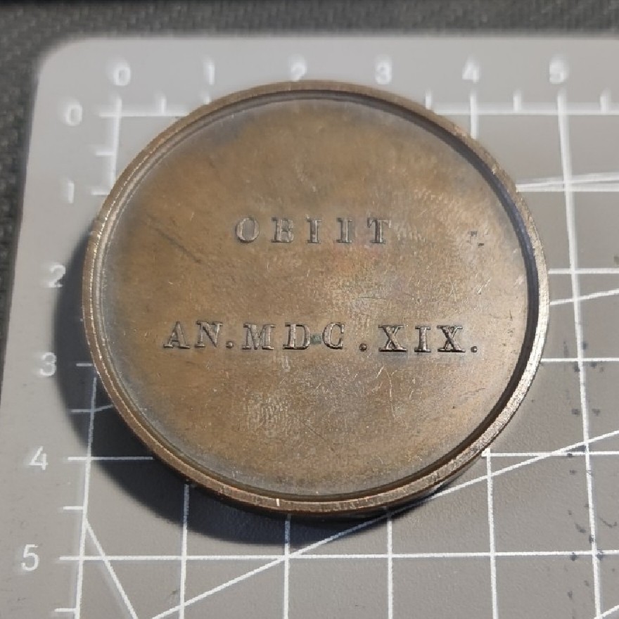 gush小明220705 荷兰让.德奥尔登巴内维尔特纪念铜章 高浮雕，品相不错，约1850前后