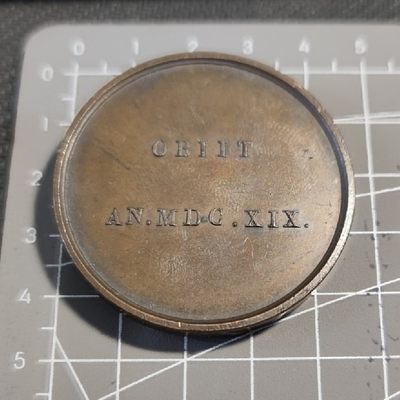 gush小明220705 荷兰让.德奥尔登巴内维尔特纪念铜章 高浮雕，品相不错，约1850前后