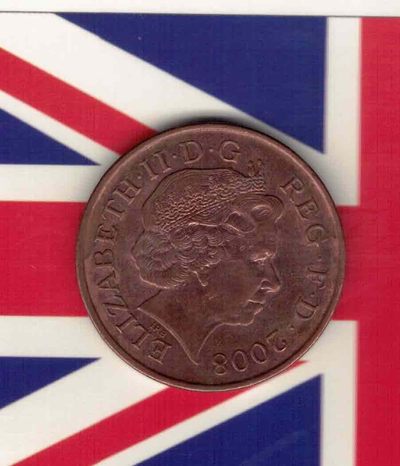 英国2008年2便士 纪念币 实物图  - 英国2008年2便士 纪念币 实物图 