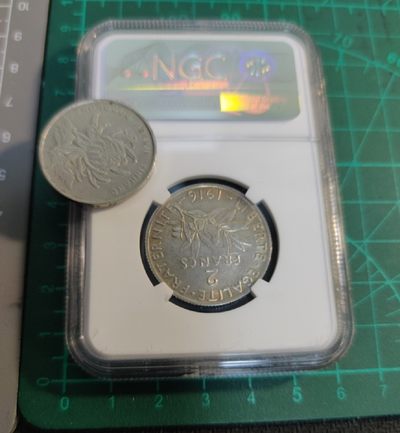 gush小明220705 NGC法国1916年2法郎银币