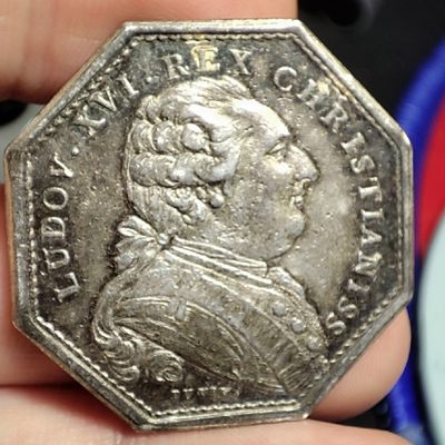 gush小明220705 法国路易十六八角银章1785年