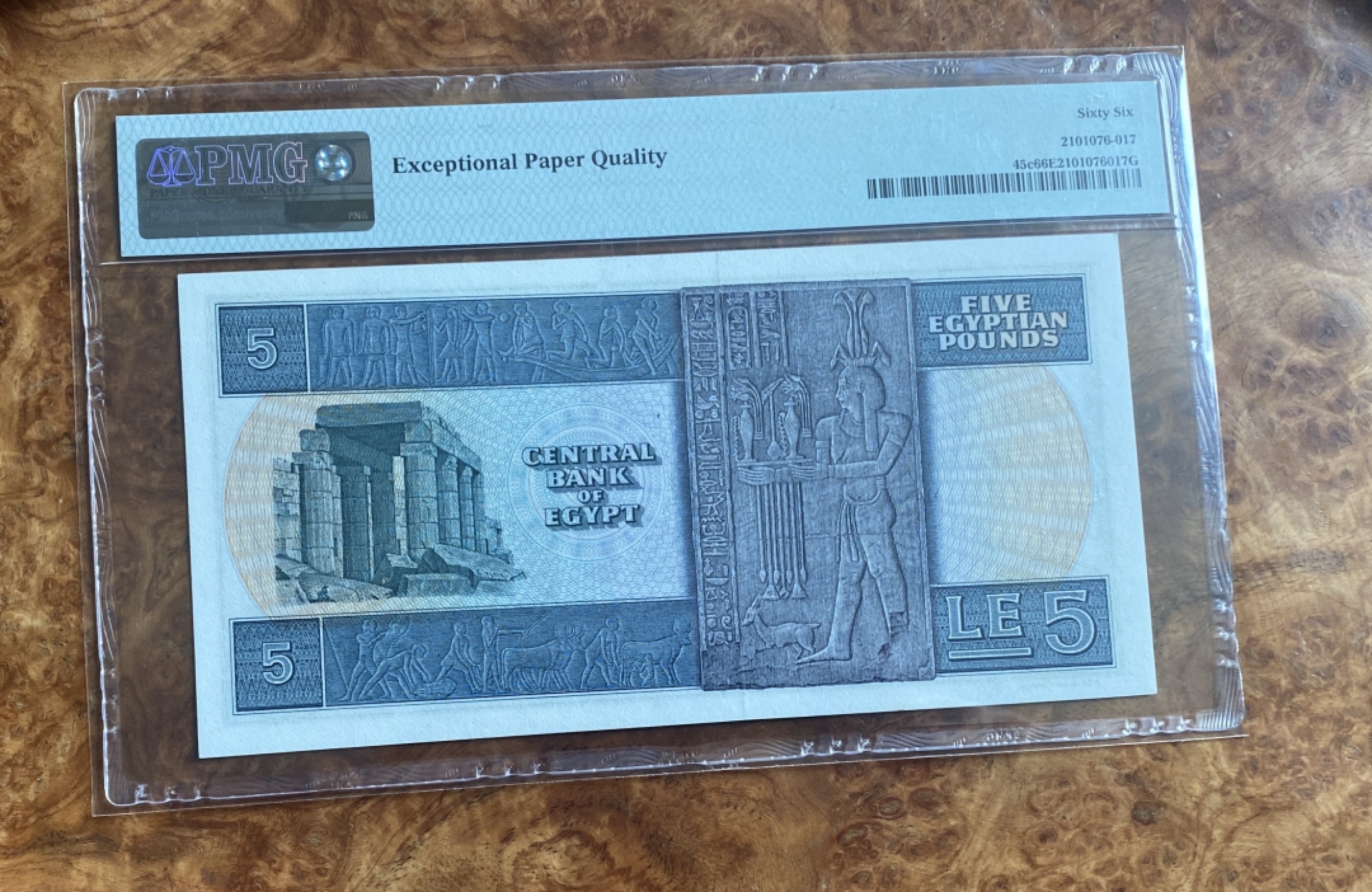 Chase Auction 第15期 - - 民国钞，外钞高分场（2022最后一期） 1969年埃及5镑，PMG66分！大票副！