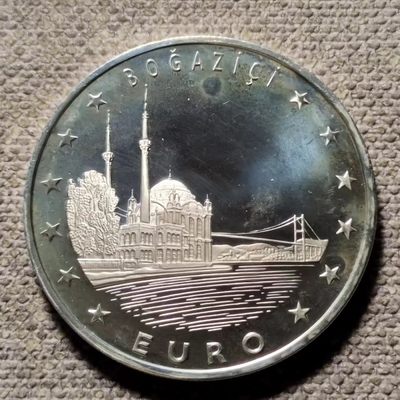 0起1加-纯粹捡漏拍-96场包邮 - 土耳其1999年400万里拉博斯普鲁斯海峡精制纪念银币-量5692