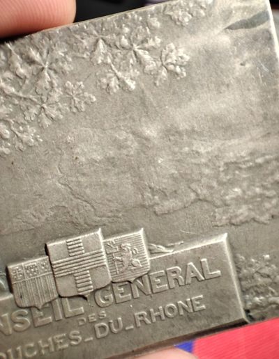 gush小明220705 法国罗讷河口总理事会镀银铜章