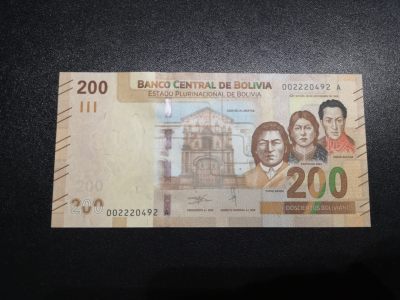 《外钞收藏家》第一百八十六期 - 2018年玻利维亚200 全新UNC
