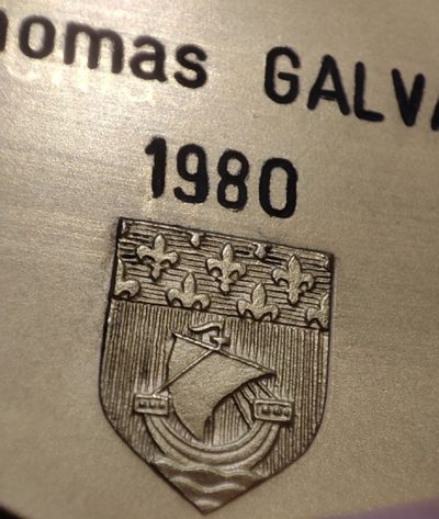 gush小明220705 法国1980巴黎景观镀金铜章