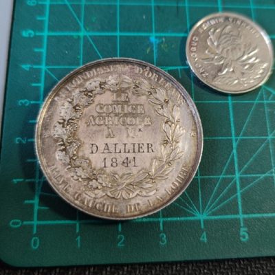 gush小明220705 法国教育1841银章 巴黎造币厂