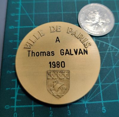 gush小明220705 法国1980巴黎景观镀金铜章