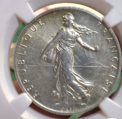 gush小明220705 NGC法国1916年2法郎银币