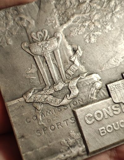 gush小明220705 法国罗讷河口总理事会镀银铜章