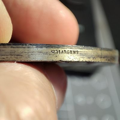 gush小明220705 法国原盒巴黎援助贡献银章950银62.5克 巴黎造币厂