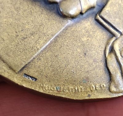 gush小明220705 瑞士一战纪念铜章1919年 保卫边境650天，边缘一些磕碰