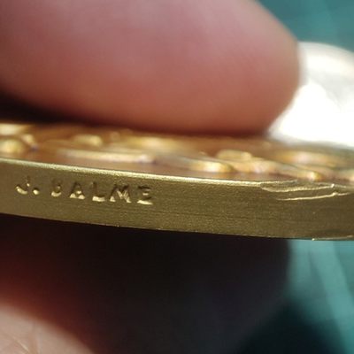 gush小明220705 法国1980巴黎景观镀金铜章