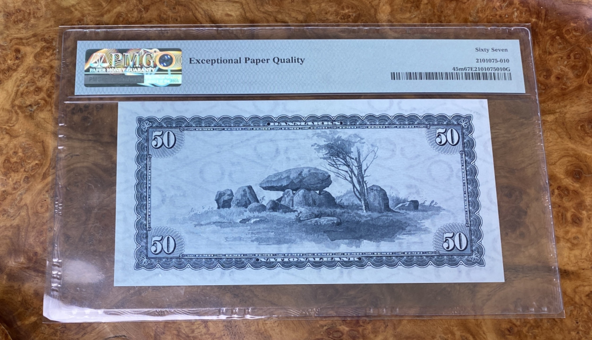Chase Auction 第15期 - - 民国钞，外钞高分场（2022最后一期） 1970年丹麦50克朗，PMG67分！冠军分！
