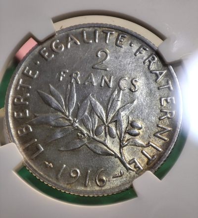 gush小明220705 NGC法国1916年2法郎银币