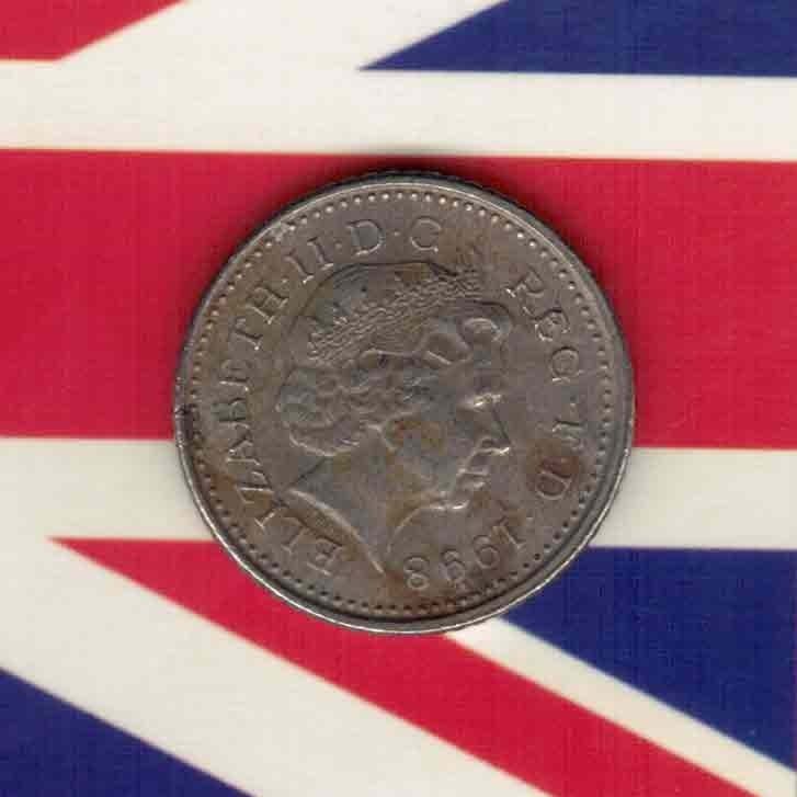 英国1998年5便士 实物如图      