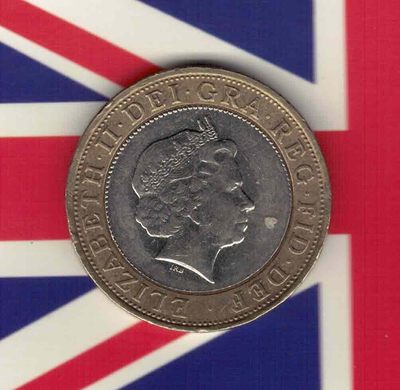 英国2008年2镑 纪念币 双金属 实物如图      - 英国2008年2镑 纪念币 双金属 实物如图     