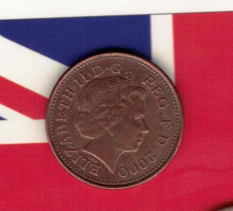 英国2000年1便士 实物如图    