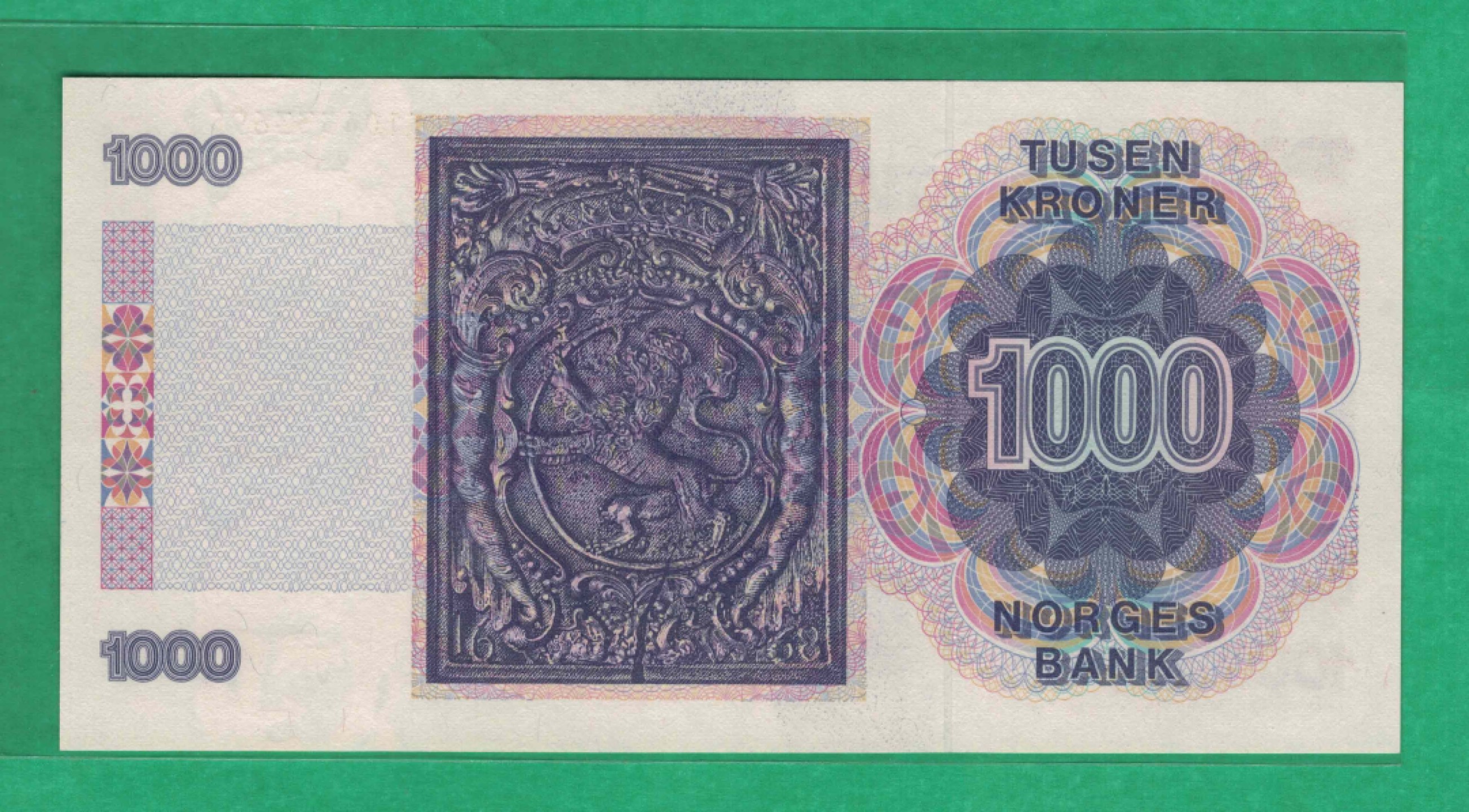挪威1998年1000克朗 克劳斯P45-b 欧洲纸币 实物图 UNC