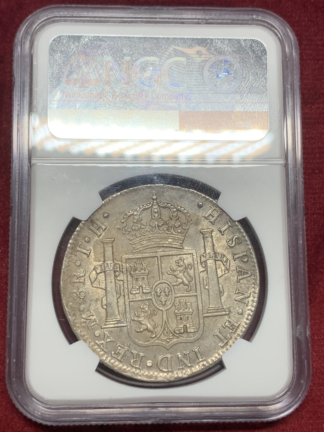 《竞宝斋》西.葡及其殖民地国家专场-第70场（全场不限金额包邮） NGC-UNCD 墨西哥 1806年 卡洛斯四世双柱8R大银币 双面深打好状态背面带点光